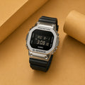 Silver Black Digital Protection Watch