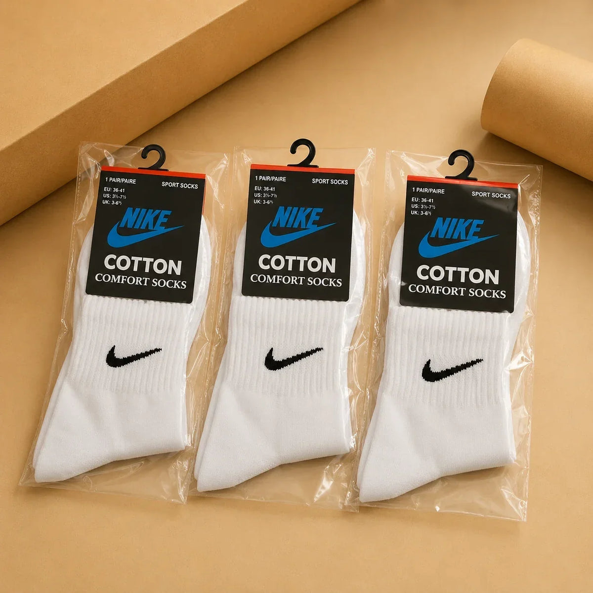 Socks white pack of 3