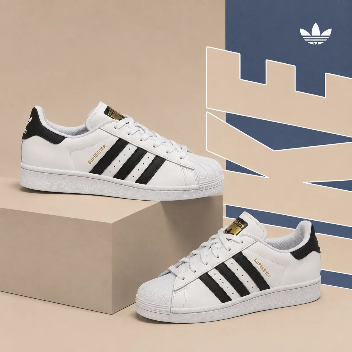 Superstar white black