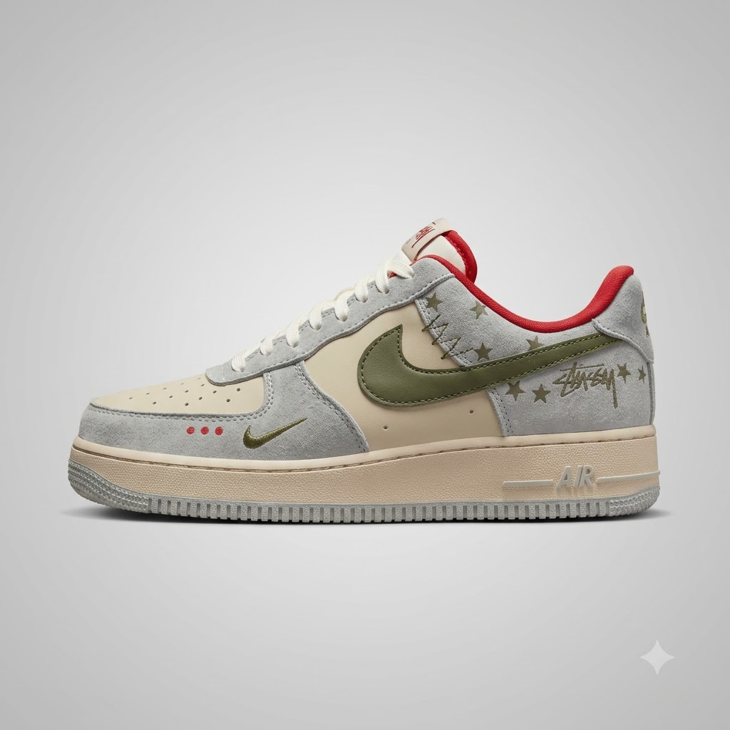 Air Force 1 x Stüssy “Grey Red”